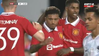 Gol de Jadon Sancho: anotó el 1-0 del Manchester United vs. Liverpool | VIDEO
