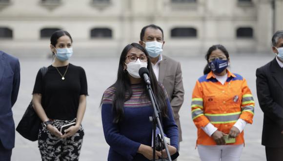 La vocera de Juntos por el Perú reiteró que su bancada no apoyará la moción de vacancia contra el mandatario Pedro Castillo. (Foto: El  Comercio)