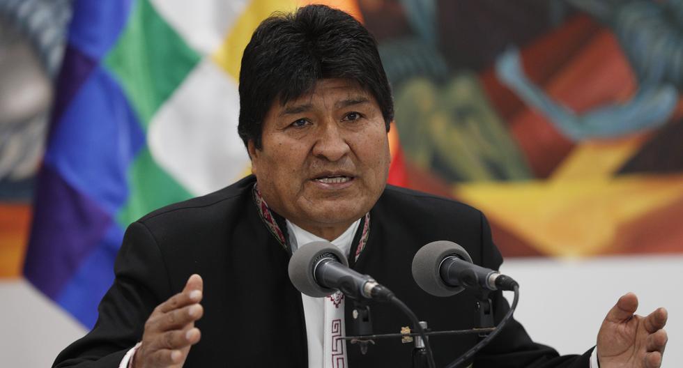 Evo Morales en una conferencia en La Paz durante la mañana del miércoles. (AP Photo/Juan Karita).