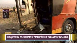 Pasamayo: cuatro heridos graves dejó despiste de bus lleno de pasajeros