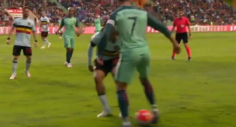 Cristiano Ronaldo dejó muy mal a su marcador durante el partido Portugal vs Bélgica. (Video: YouTube)