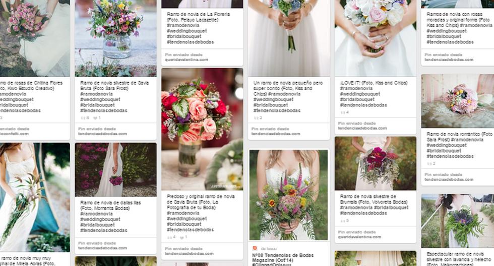 Las bodas, uno de los temas que llevaron al éxito a Pinterest. (Foto: Captura)