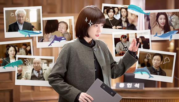 Park Eun-bin en una imagen promocional de “Woo, una abogada extraordinaria”