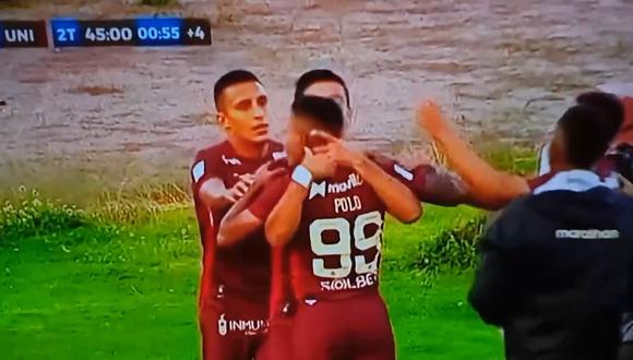 Gol de Andy Polo para la victoria de Universitario vs. Ayacucho FC | Foto: Captura de pantalla.