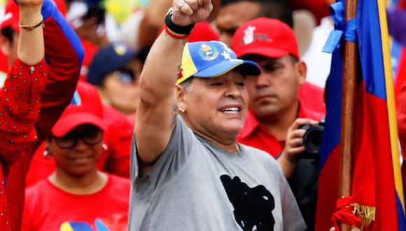 Diego Maradona a Venezuela: "Más unidos que nunca para derrotar un nuevo golpe de estado". (Reuters)