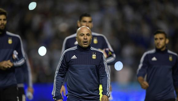 El entrenador de la selección argentina Jorge Sampaoli se mostró muy confiado tras el empate ante Perú en La Bombonera. (Foto: AFP)