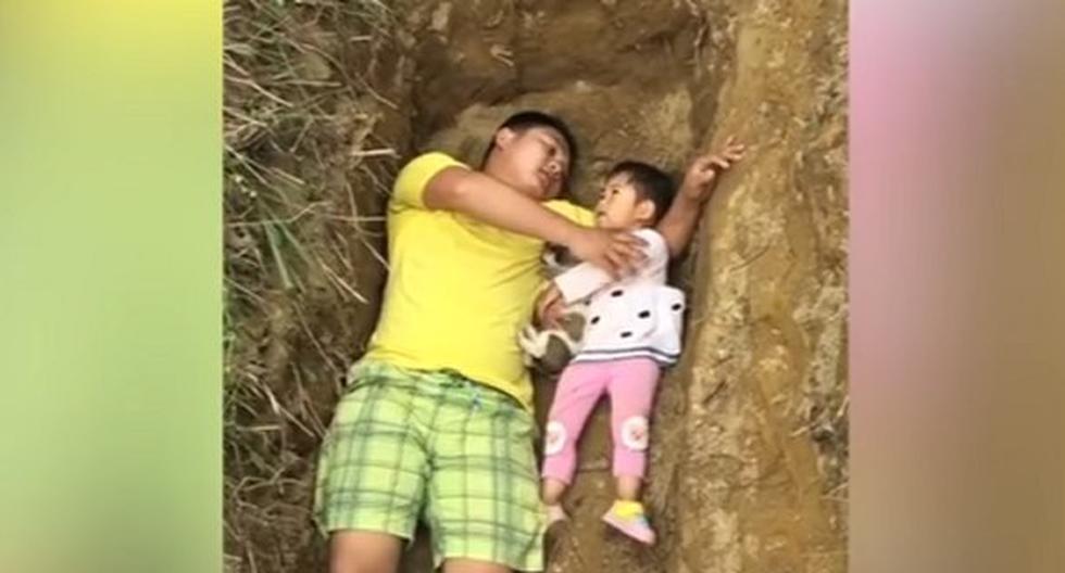 Polémica reacción de un padre con su hija enferma. (Foto: YouTube)