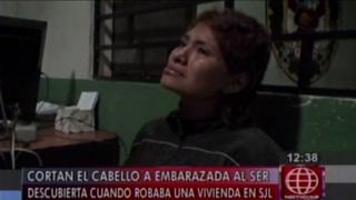 Cortan el cabello a embarazada que fue atrapada robando [VIDEO]