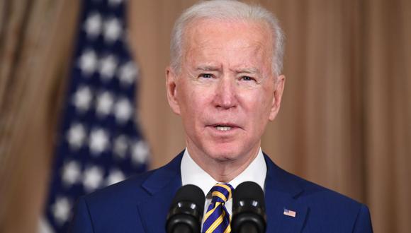 El presidente de Estados Unidos, Joe Biden, pronuncia su primer discurso sobre política exterior. (SAUL LOEB / AFP).