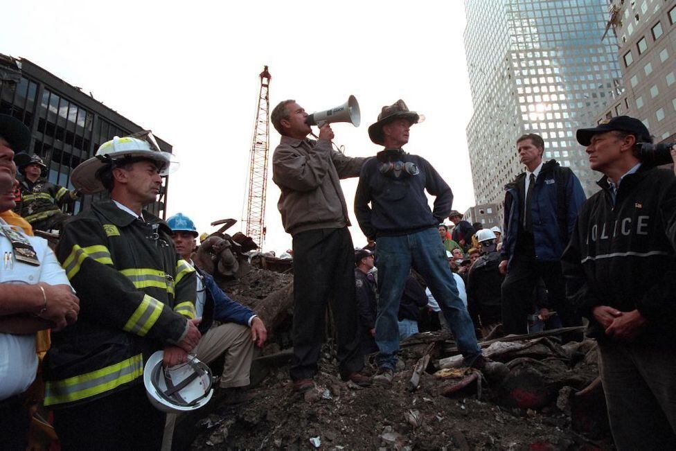 George W Bush mobilized the nation after 9/11.  (GETTY IMAGES).
