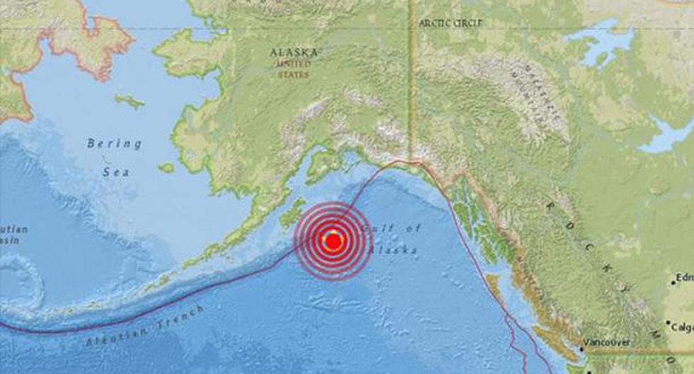Alerta de tsunami en el Pacífico por terremoto de 8,2 grados en Alaska. (USGS)