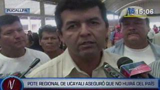 Presidente de Ucayali: "Le entregaré mi pasaporte al juez"
