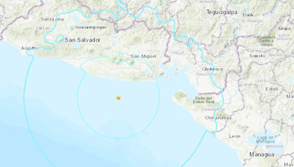 La mayoría de los sismos que se producen en El Salvador habitualmente tienen su origen en aguas del océano Pacífico. (Foto: Captura USGS)