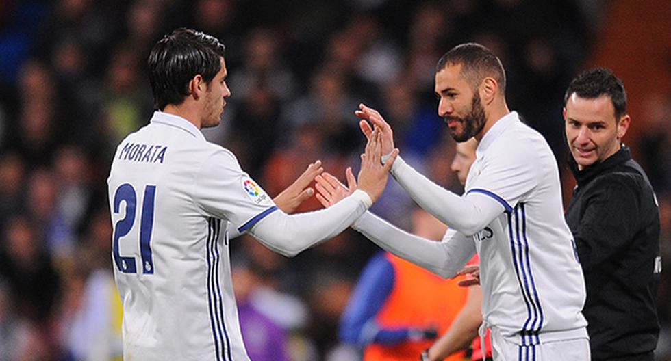 Álvaro Morata no juega tanto como Karim Benzema, pero anota más goles con el Real Madrid. (Foto: Getty Images)
