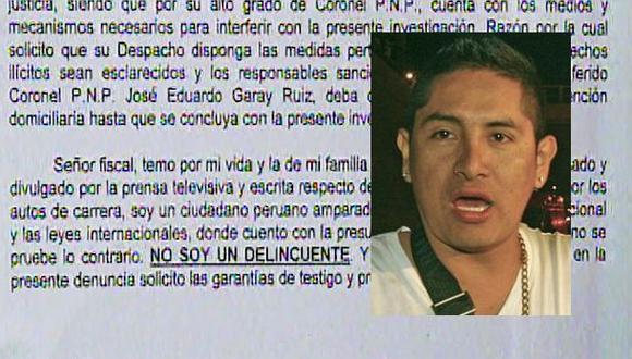 Caso Oropeza: carta que envió a fiscalía bajo investigación