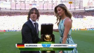 Puyol y Gisele Bündchen llevaron la Copa FIFA al Maracaná