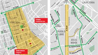 Cerrarán calles de tres distritos por Fiestas Patrias