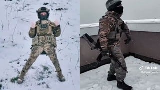 Soldados ucranianos sorprenden a todos con bailes virales: “el invierno no es obstáculo para el humor”