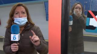 Reportera transmite desde el metro y su camarógrafo queda atrapado en un vagón