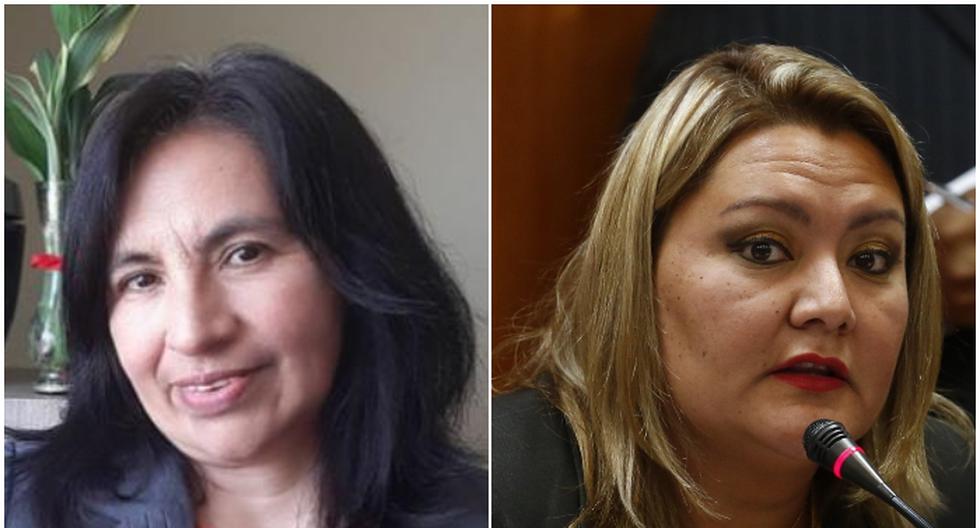 Ana Córdova y Milagros Takayama son las personeras legales de los partidos Perú Libre y Fuerza Popular, respectivamente. Ellas los representan ante el JNE en las Elecciones 2021 cuya segunda vuelta aún está en conteo de votos. (Fotos: Facebook / Congreso)