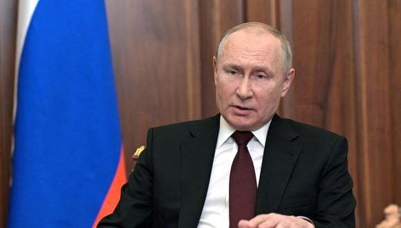 El presidente de Rusia, Vladimir Putin, en un mensaje a la nación. (Foto: Reuters).