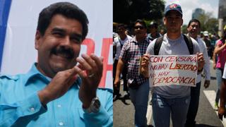 Maduro dice que protestas en su contra son obra de una minoría