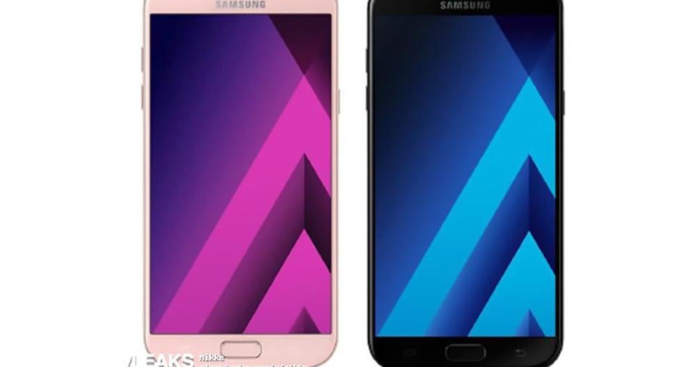 Se filtran imágenes oficiales del Samsung Galaxy A5 (2017), el teléfono de gama media que será sumergible al agua y tendrá similares características que un S7. (Foto: Slashleaks)