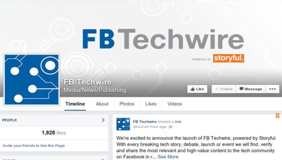 Facebook lanza la página FB Techwire para periodistas
