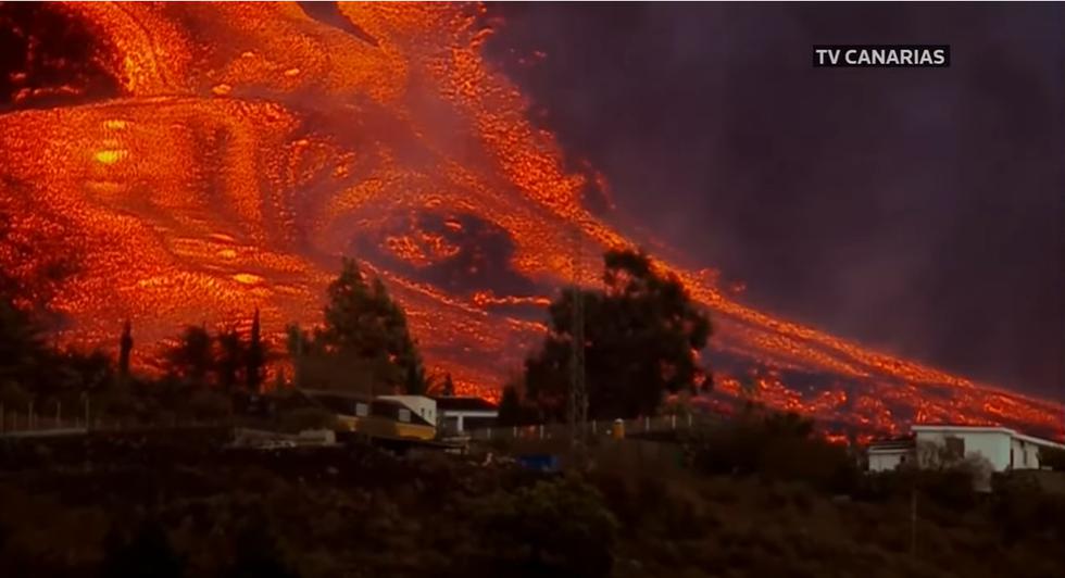 Fuerte erupción en palma 