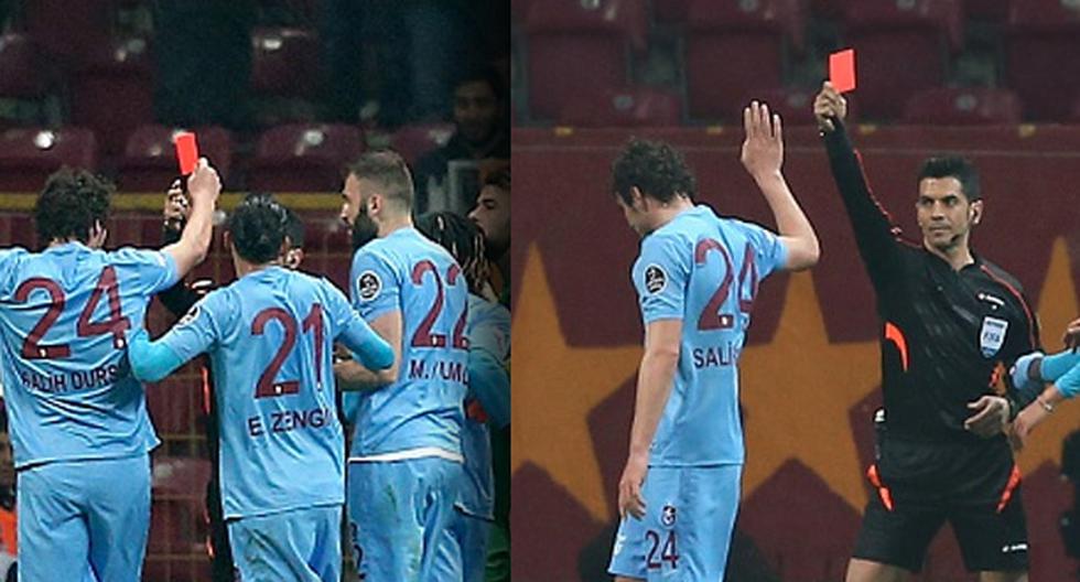 Esta es la jugada polémica del jugador Salih Durum del Trabzonspor. (Foto: Captura)