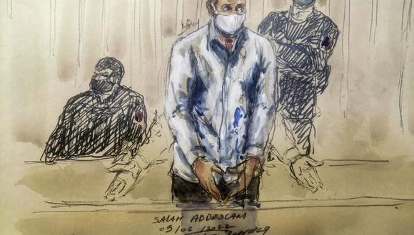 Ilustración del interrogatorio a  Salah Abdeslam. (Foto: AFP)