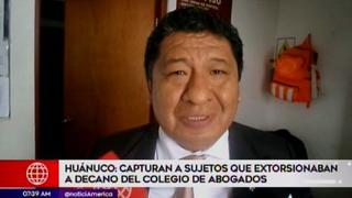 Huánuco: prisión preventiva para sujetos acusados de extorsionar a decano del Colegio de Abogados