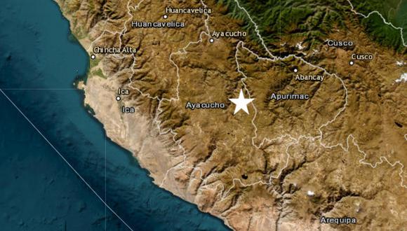 Sismo de magnitud 5.0 se registró la noche de este viernes en la región Ayacucho. (Foto: IGP)