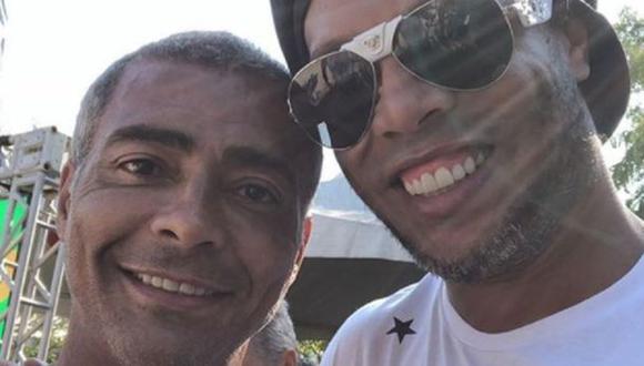 Ronalindho y Romario juntos en Río de Janeiro. (Foto: Instagram)