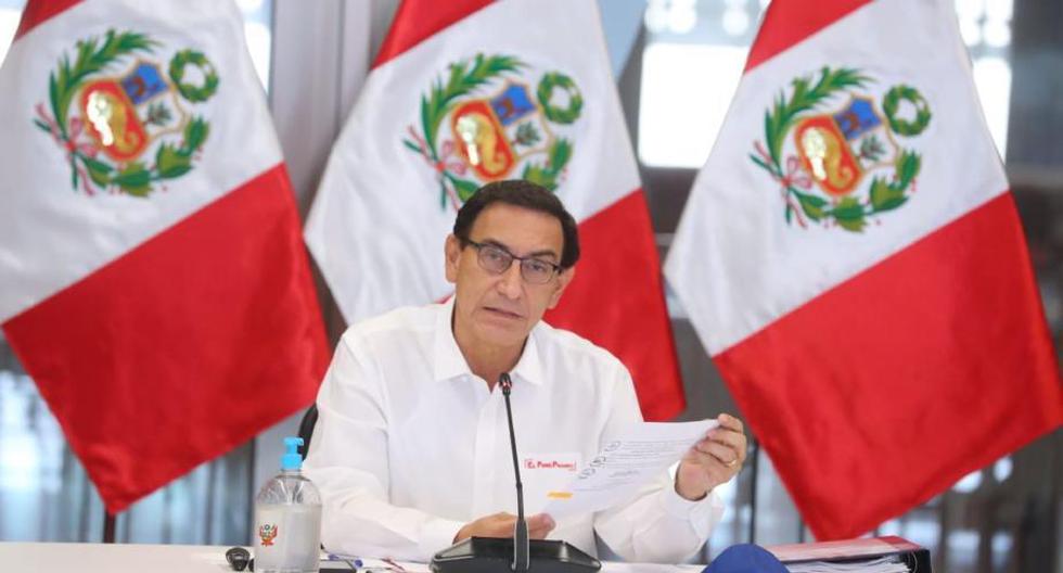 El presidente de Perú, Martín Vizcarra, afirmó este martes que en el Congreso de su país existe la intención de destituirlo. (Fotos: Andina)