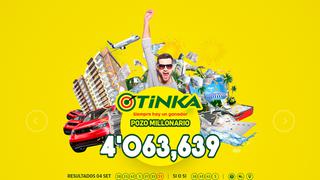 La Tinka: canal de TV, horario y pozo millonario del sorteo del miércoles 7 de septiembre
