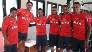 Miguel Trauco: su primera postal con los jugadores de Flamengo