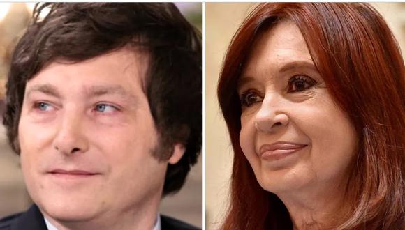 Javier Milei y Cristina Kirchner. (La Nación de Argentina, GDA).