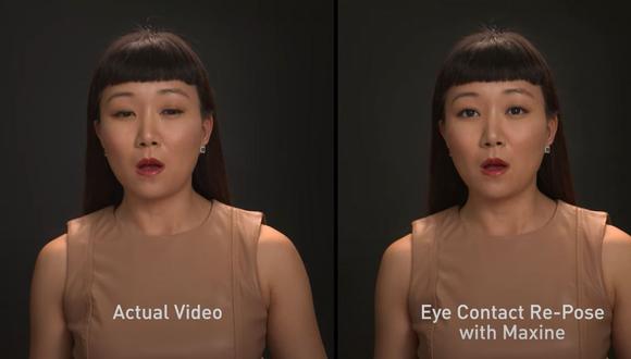 NVIDIA desarrolló una IA que ajusta la mirada de las personas a la cámara.
