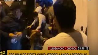 Chosica: jóvenes escapan de fiesta COVID-19 para evitar ser detenidos por la policía