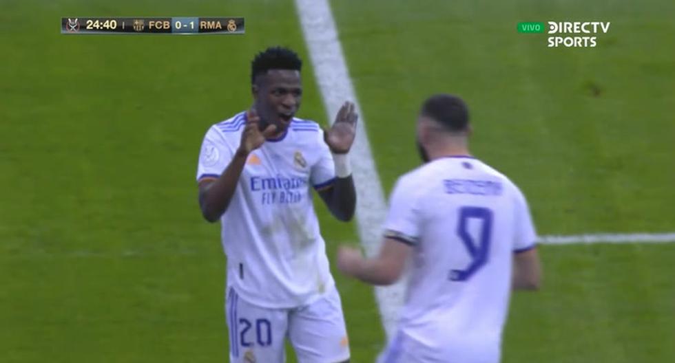 Vinícius JR’s goal: The Brazilian scores the first for Real Madrid against Barcelona | VIDEO