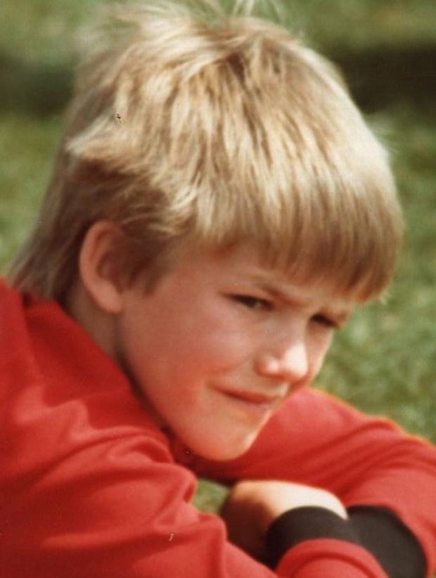 David Beckham en su infancia (Foto: David Beckham/Instagram)