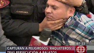 Tres 'raqueteros' capturados tras balacera en Santiago de Surco