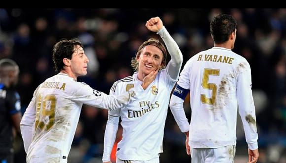 Modric marcó el 3-1 del Real Madrid ante Brujas por Champions League. (Foto: AFP)