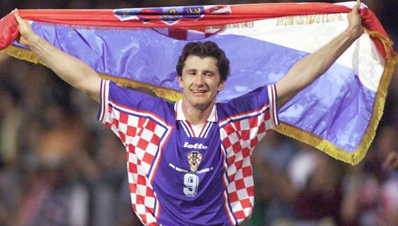 Davor Suker con la selección croata en Francia 98. (Foto: AFP)