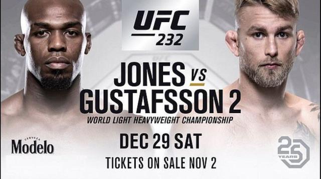 UFC 232 EN VIVO: Jon Jones vs Alexander Gustafsson 2. (Foto: UFC).