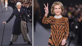 Helen Mirren y Jane Fonda conquistaronParis Fashion Week