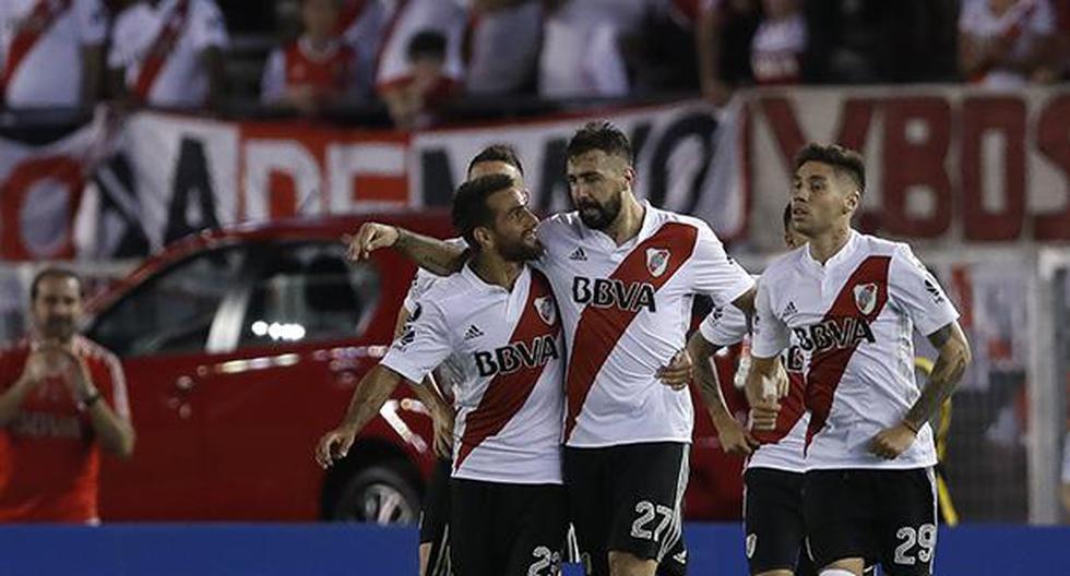 River Plate venció por 2-1 a Emelec y se acerca a los octavos de final de la Copa Libertadores. (Foto: EFE)