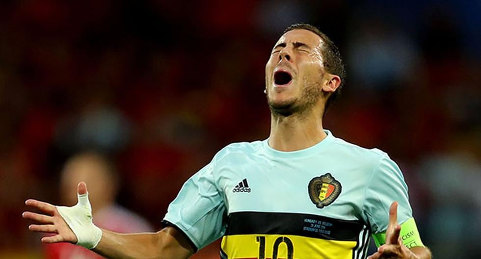 Eden Hazard es la principal duda en Bélgica a poco de enfrentar a Gales por un lugar en las semifinales de la Eurocopa. (Foto: Getty Images)