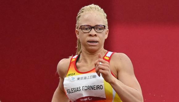 Adiaratou Iglesias, la atleta española que gana medallas sin ver la meta. (Foto: AFP)